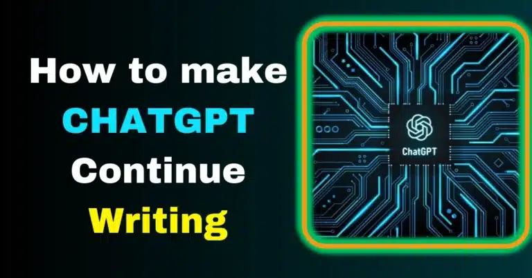 How to make chatgpt continue writing