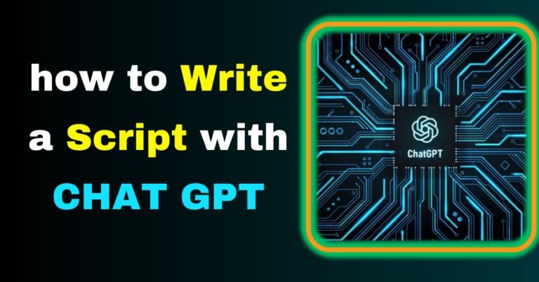 how to write a script with chat gpt