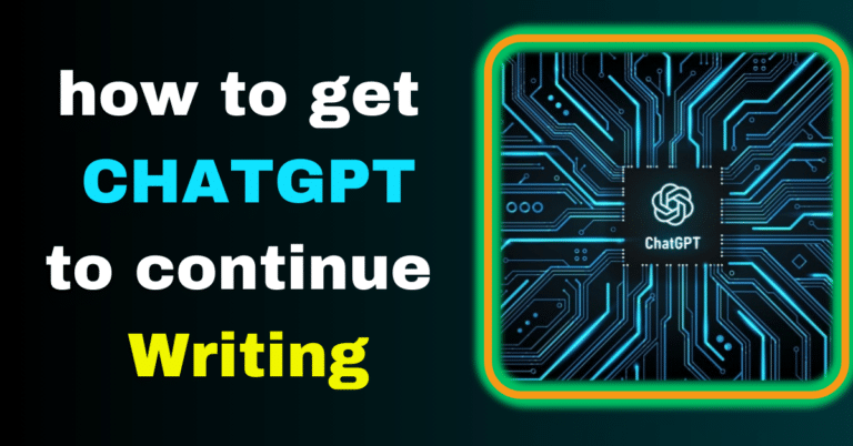 how to get chatgpt to continue writing