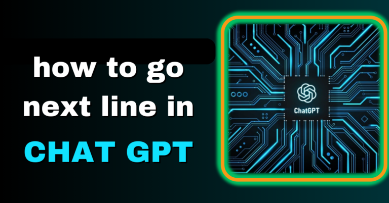 how to go to next line in chatgpt